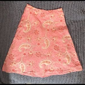 Tommy Hilfiger Pink & Yellow paisley print skirt.